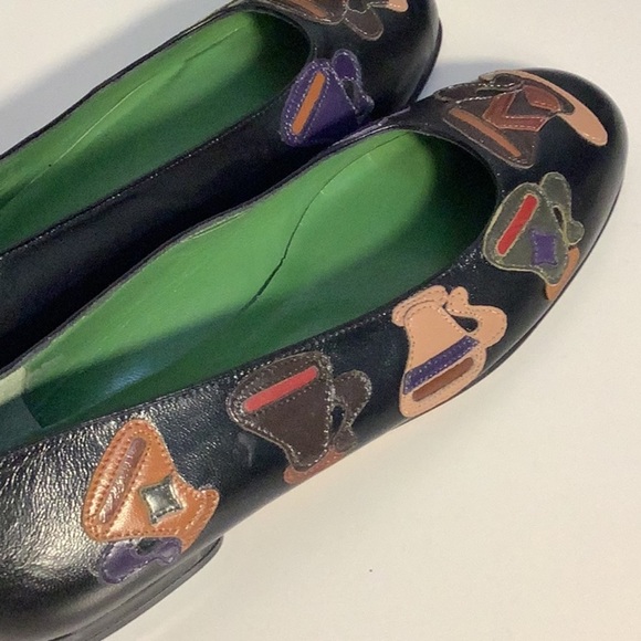Vintage Michael Simon Leather “Coffee Cups” Slip On Ballet Flats Shoes Sz 7M - Picture 8 of 11
